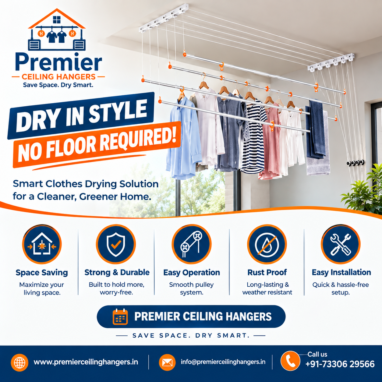 Ceiling Clothes Dryer for Small Apartments – A Practical Laundry Solution